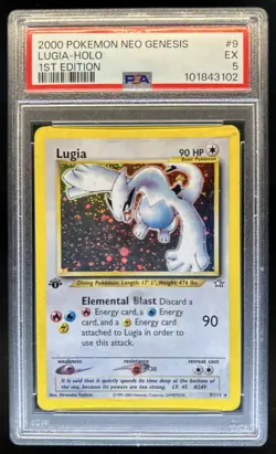 2000 Pokemon Neo Genesis 1st Edition Lugia Holo #9/111 PSA 5 - Image 1