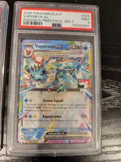 Pokemon Prize Pack Series 7 2025 Umbreon ex 060 & Vaporeon ex 023 PSA Mint - Image 4