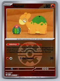 NUMEL (QUICK BALL) 027/217 REVERSE HOLO C POKEMON ASCENDED HEROES NM/M - Image 1