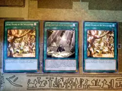 YUGIOH SECRET SANCTUARY OF THE SPELLCASTERS RARE + 2X SECRET VILLAGE SPELLCASTER - Image 1