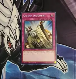 Yu-Gi-Oh! Secret Rare 1st ed - SOLEMN JUDGMENT - RA02-EN075 - NM - Image 1