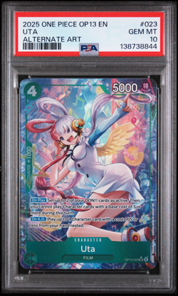 2025 One Piece Op13 Carrying on His Will Uta #023 OP13-023 PSA 10 - Image 1