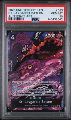 2025 ONE PIECE OP13-CARRYING ON HIS WILL #083 ST. JAYGARCIA SATURN PSA 10 - Image 1