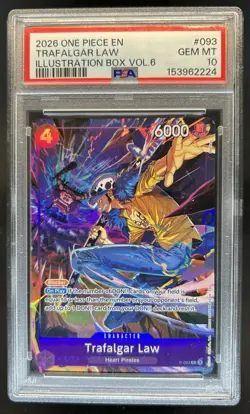 2026 One Piece Illustration Box V6 Trafalgar Law #P-093 PSA 10 GEM MINT - Image 1
