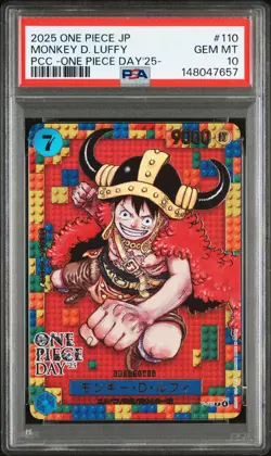 2025 ONE PIECE JAPANESE PCC ONE PIECE DAY '25 #110 MONKEY D. LUFFY PSA 10 - Image 1