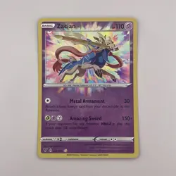 Pokemon Zacian V 082/185 Swsh04: Vivid Voltage Amazing Rare Holo 110 HP Card - Image 1