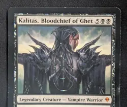 MTG Kalitas, Bloodchief of Ghet- DAMAGED -Zendikar Magic the Gathering Card #99 - Image 3