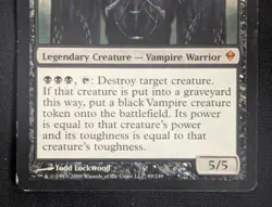 MTG Kalitas, Bloodchief of Ghet- DAMAGED -Zendikar Magic the Gathering Card #99 - Image 4