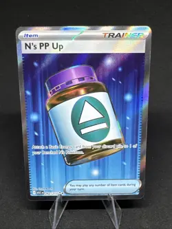 Pokemon N's PP Up Trainer-Item Full Art Foil Rare Card 262/217 - Image 1
