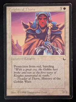MTG Knights of Thorn- DAMAGED -The Dark Magic the Gathering Card #147 - Image 1