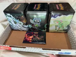 Lot of 3 Pokemon TCG Stacking Tins 2025 Artwork Set Trading Cards Lot New Sealed - Image 2