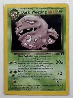 Dark Weezing 14/82 Team Rocket Holo Rare Pokemon Card - NM / M - Image 1