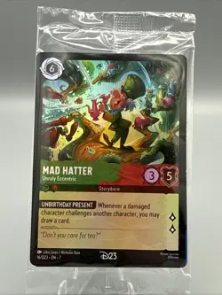 DISNEY LORCANA MAD HATTER D23 GOLD MEMBER 2026 PROMO EXCLUSIVE CARD - Image 2