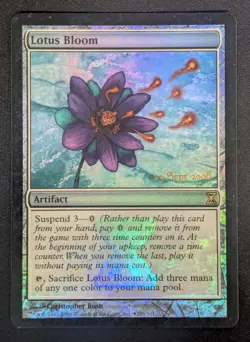 MTG FOIL Lotus Bloom- DAMAGED -Time Spiral PROMO Magic the Gathering Card # 259 - Image 1