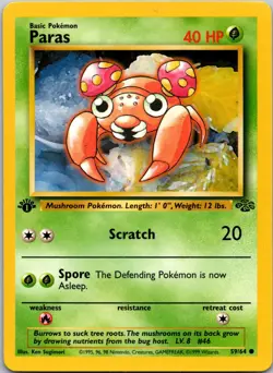 Paras 59/64 1st Edition LP Pokemon Card TCG Jungle - Image 1