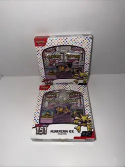 2 Pokemon Scarlet & Violet 151 Alakazam EX Collection Box Dented Box, Cards Fine - Image 1