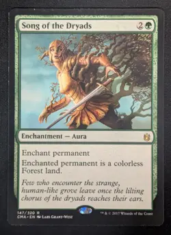 MTG Song of the Dryads- DAMAGED -Commander Anthology Magic the Gathering Card - Image 1