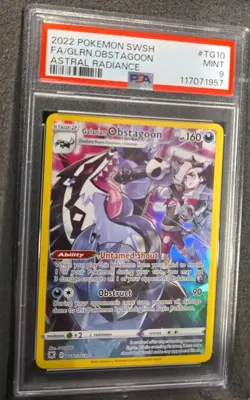 POKEMON CARD OBSTAGOON 10 ASTRAL RADIANCE FULL ART #10 GRADED PSA 9 MINT - Image 2