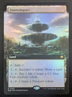 MTG FOIL Fountainport- DAMAGED -Bloomburrow Magic the Gathering Card # 368 - Image 1