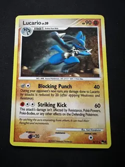 Lucario 2/17 Holo Rare Pokemon TCG Card POP Series 8 Minor Holo Bleed Very LP-NM - Image 2