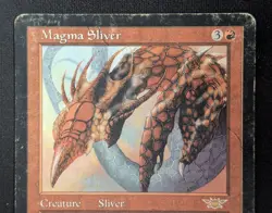 MTG Magma Sliver- DAMAGED -Legions Magic the Gathering Card # 107 - Image 3