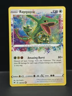 Pokemon TCG Rayquaza Card 138/185 Vivid Voltage Rare Card in NM Condition - Image 1