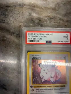 1st Edition Shadowless Clefairy 5/102 Holo Pokemon Card PSA 9 Mint - Image 2
