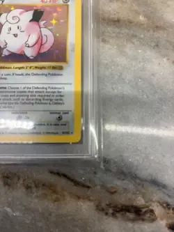 1st Edition Shadowless Clefairy 5/102 Holo Pokemon Card PSA 9 Mint - Image 4