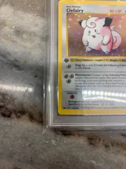 1st Edition Shadowless Clefairy 5/102 Holo Pokemon Card PSA 9 Mint - Image 5