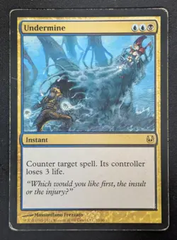 MTG Undermine- DAMAGED - Duel Decks: Ajani vs Nicol Bolas Magic Card # 62 - Image 1