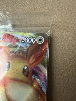 Pokemon TCG Eevee VMAX SWSH087 Black Star Promo Full Art Holo Card Sealed - Image 3