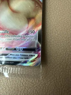 Pokemon TCG Eevee VMAX SWSH087 Black Star Promo Full Art Holo Card Sealed - Image 4