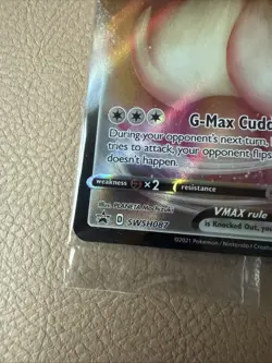 Pokemon TCG Eevee VMAX SWSH087 Black Star Promo Full Art Holo Card Sealed - Image 5