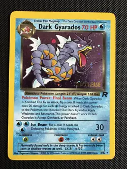 Dark Gyarados 8/82 Pre Release Team Rocket Rare Holo Pokemon Card - Image 1