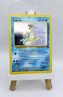 Pokemon TCG Lapras Fossil Holo Unlimited Rare Card 10/62 - Image 1