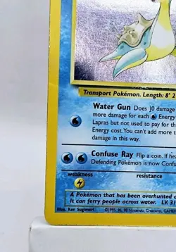 Pokemon TCG Lapras Fossil Holo Unlimited Rare Card 10/62 - Image 4