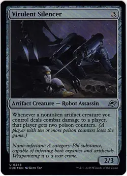 MTG Edge Of Eternities Virulent Silencer Foil (Uncommon) - Image 2