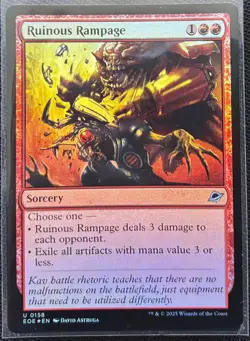MTG Edge Of Eternities Ruinous Rampage Foil (Uncommon) - Image 1