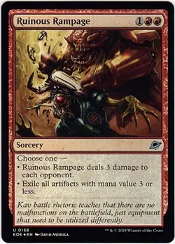 MTG Edge Of Eternities Ruinous Rampage Foil (Uncommon) - Image 2