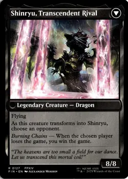 Zenos yae Galvus Shinryu, Transcendent Rival R MTG Final Fantasy M/NM, Eng - Image 2