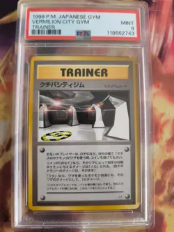 Pokemon Card Vermilion City Gym Vintage Rare Japanese Gym heroes 1998 PSA 9 - Image 2