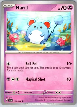 Marill 064/162 Near Mint SV05: Temporal Forces Pokemon Shipnow - Image 1