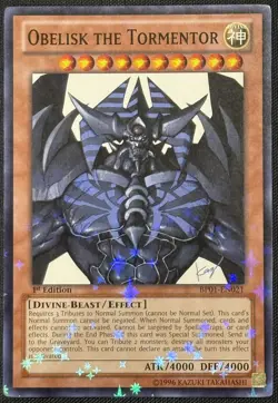 Yugioh Obelisk the Tormentor 1st Edition Starfoil Rare BP01-EN021 NM - Image 1