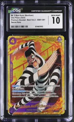 Mr. 2 Bon Kurei (bentham) EB01-061 CGC 10 Gem Mint 2025 Best Vol.2 One Piece - Image 1