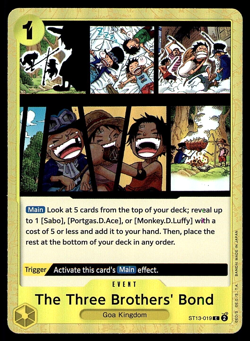 THE THREE BROTHERS' BOND ST13-019 THE THREE BROTHERS ULTRA DECK ONE PIECE NM - Image 1