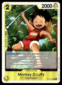 MONKEY D. LUFFY ST13-014 C THE THREE BROTHERS ULTRA DECK ONE PIECE CARD GAME NM - Image 1