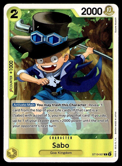 SABO ST13-007 C THE THREE BROTHERS ULTRA DECK ONE PIECE CARD GAME NM - Image 1