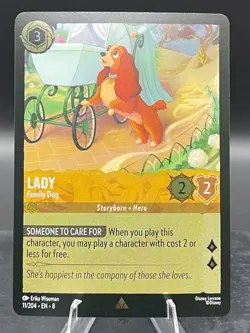 Disney Lorcana-Reign of Jafar-Lady- Family Dog-#11-Cold Foil-M/NM - Image 1
