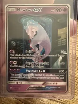 Pokemon Mewtwo GX 190 HP Shining Legends Shiny Holo Rare 78/73 GX Card - Image 1