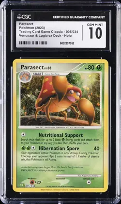 2023 POKEMON TRADING CARD GAME CLASSIC #005 PARASECT CGC 10 GEM MINT - Image 1